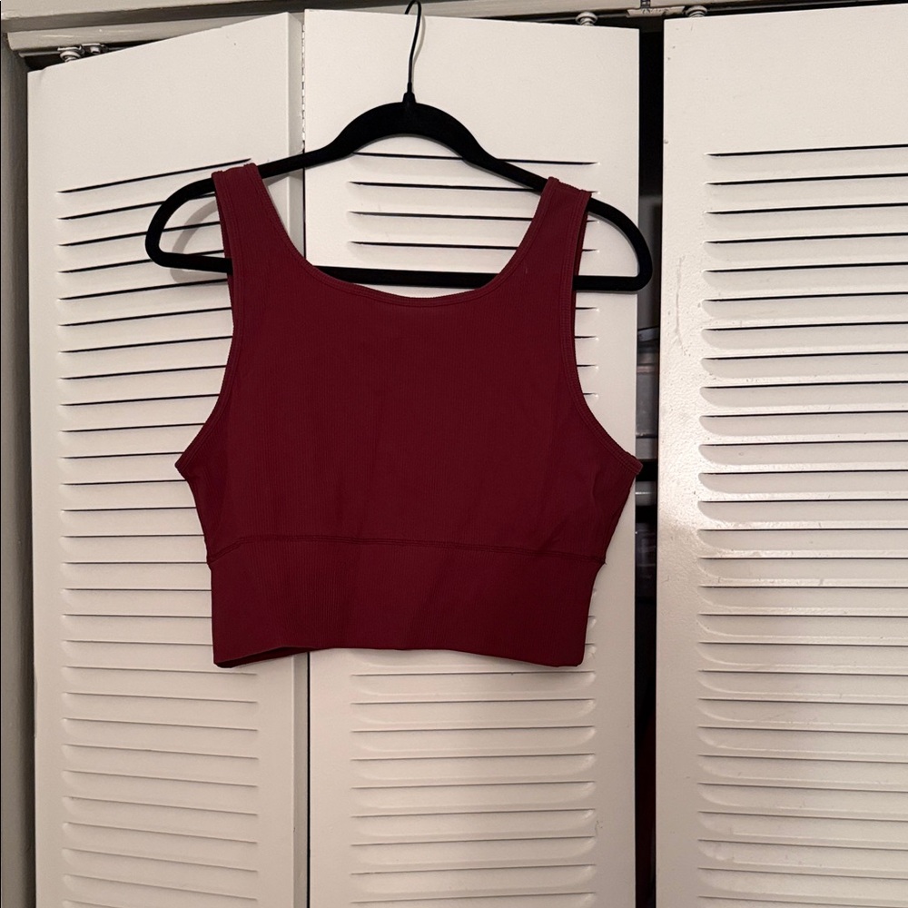 Women's Burgundy Crop Top